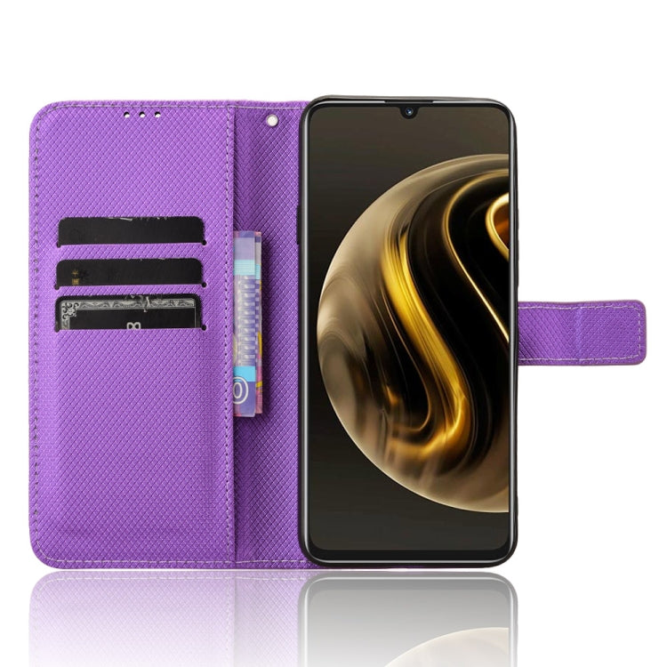 For Huawei nova Y72 4G Diamond Texture Leather Phone Case(Purple) - Huawei Cases by PMC TechLife | Online Shopping South Africa | PMC TechLife