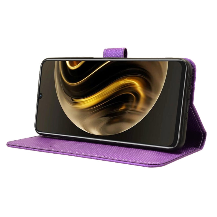 For Huawei nova Y72 4G Diamond Texture Leather Phone Case(Purple) - Huawei Cases by PMC TechLife | Online Shopping South Africa | PMC TechLife