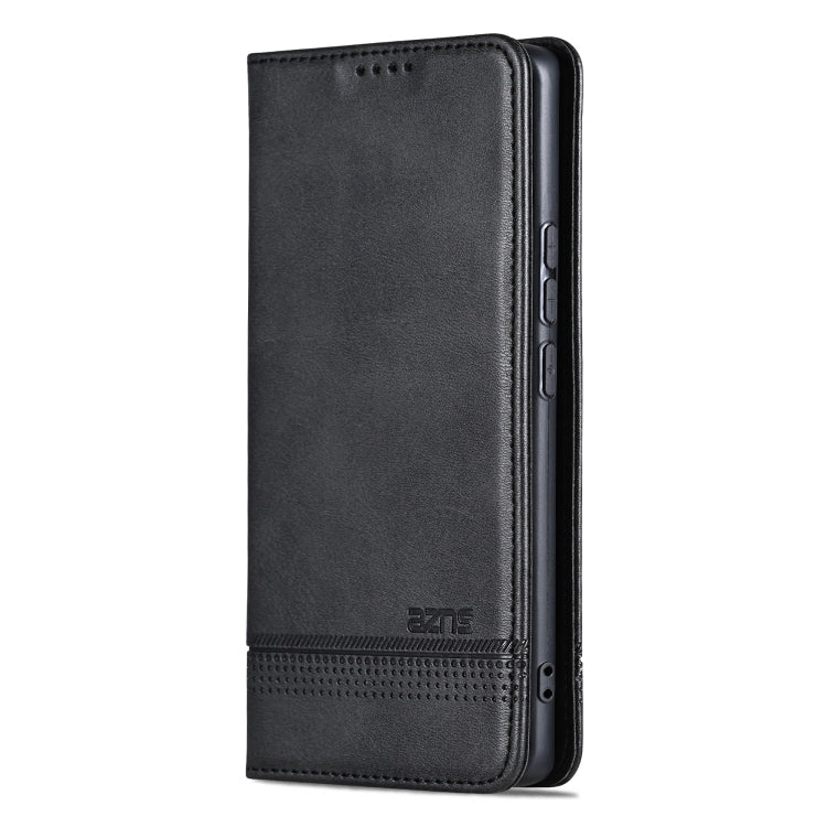 For Huawei Pura 70 Pro / 70 Pro+ Fine Hole AZNS Magnetic Calf Texture Flip Leather Phone Case(Black) - Huawei Cases by AZNS | Online Shopping South Africa | PMC Jewellery | Buy Now Pay Later Mobicred