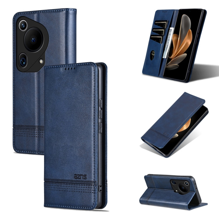 For Huawei Pura 70 Ultra AZNS Magnetic Calf Texture Flip Leather Phone Case(Dark Blue) - Huawei Cases by AZNS | Online Shopping South Africa | PMC TechLife | Buy Now Pay Later Mobicred
