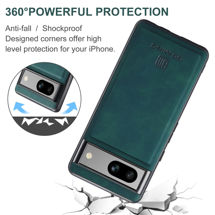 For Google Pixel 7A DG.MING M1 Series 3-Fold Multi Card Wallet + Magnetic Phone Case(Green) - free shipping - PMC TechLife - Order now!