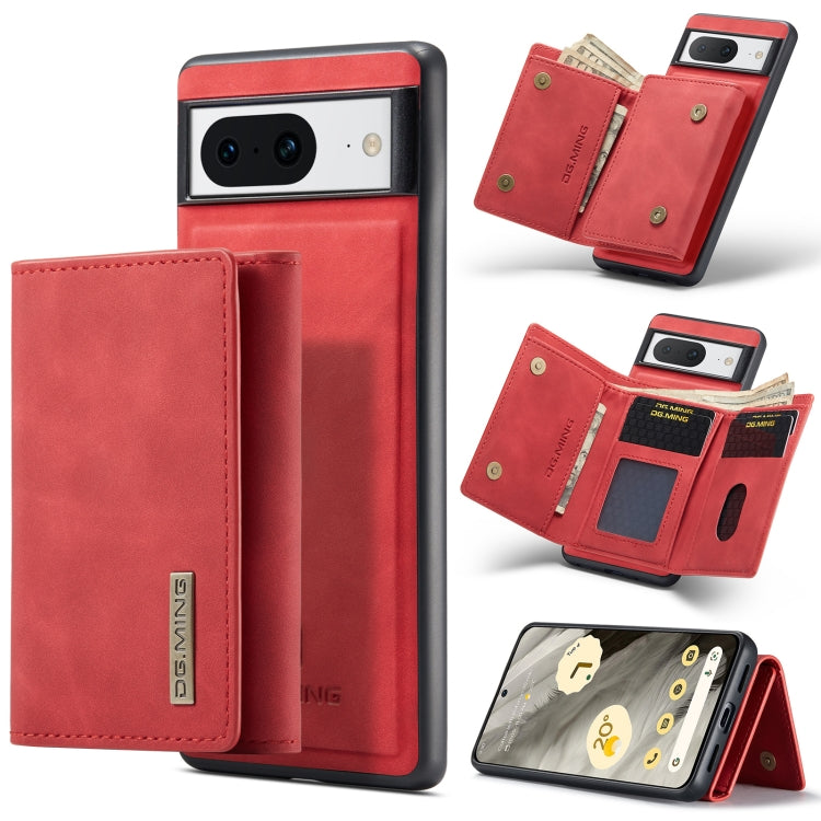 For Google Pixel 8 DG.MING M1 Series 3-Fold Multi Card Wallet + Magnetic Phone Case(Red) - Google Cases by DG.MING | Online Shopping South Africa | PMC TechLife | Buy Now Pay Later Mobicred