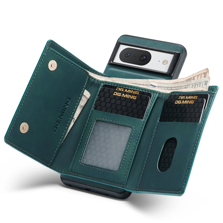 For Google Pixel 8 DG.MING M1 Series 3-Fold Multi Card Wallet + Magnetic Phone Case(Green) - Google Cases by DG.MING | Online Shopping South Africa | PMC TechLife | Buy Now Pay Later Mobicred
