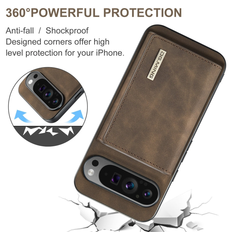 For Google Pixel 9 Pro XL DG.MING M1 Series 3-Fold Multi Card Wallet + Magnetic Phone Case(Coffee) - free shipping - PMC Jewellery - Order now!