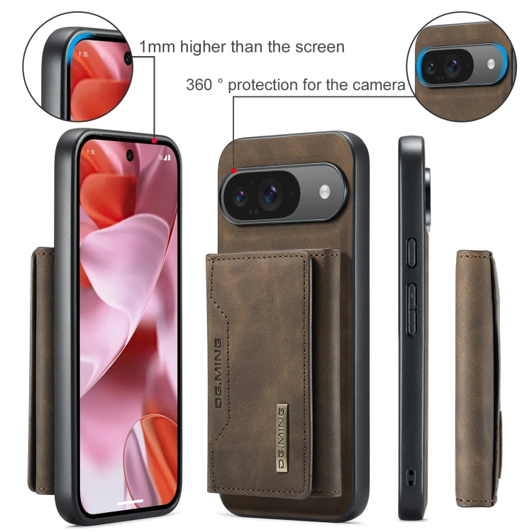For Google Pixel 9 / 9 Pro DG.MING M2 Series 3-Fold Multi Card Bag + Magnetic Phone Case(Coffee) - free shipping - PMC Jewellery - Order now!