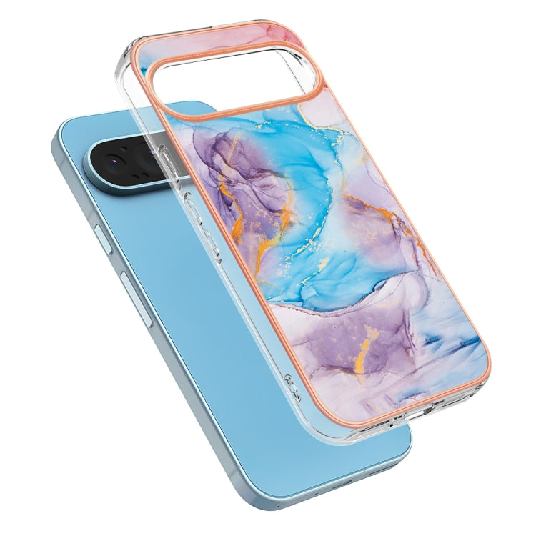 For Google Pixel 9 Pro XL Electroplating IMD TPU Phone Case(Blue Marble) - Google Cases by PMC TechLife | Online Shopping South Africa | PMC TechLife | Buy Now Pay Later Mobicred