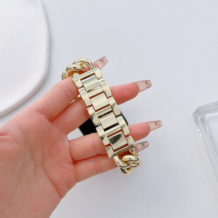 Big Denim Chain Metal Watch Band For Apple Watch 9 41mm(Gold) - free shipping - PMC TechLife - Order now!