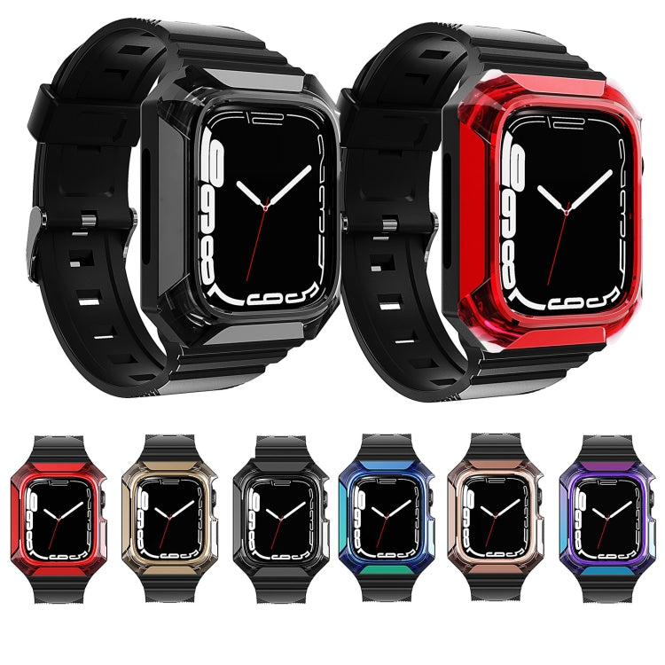 Armor Case Integrated TPU Watch Band For Apple Watch SE 2023 40mm(Gold) - Watch Cases by PMC Jewellery | Online Shopping South Africa | PMC Jewellery | Buy Now Pay Later Mobicred