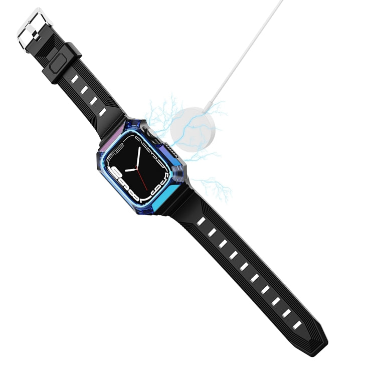 Armor Case Integrated TPU Watch Band For Apple Watch Series 10 42mm(Gold) - Watch Cases by PMC Jewellery | Online Shopping South Africa | PMC Jewellery | Buy Now Pay Later Mobicred
