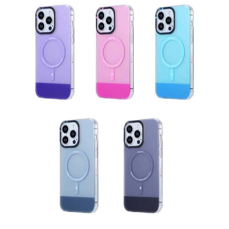 For iPhone 15 Pro PC + TPU IMD MagSafe Magnetic Phone Case(Pink) - iPhone 15 Pro Cases by PMC TechLife | Online Shopping South Africa | PMC TechLife | Buy Now Pay Later Mobicred