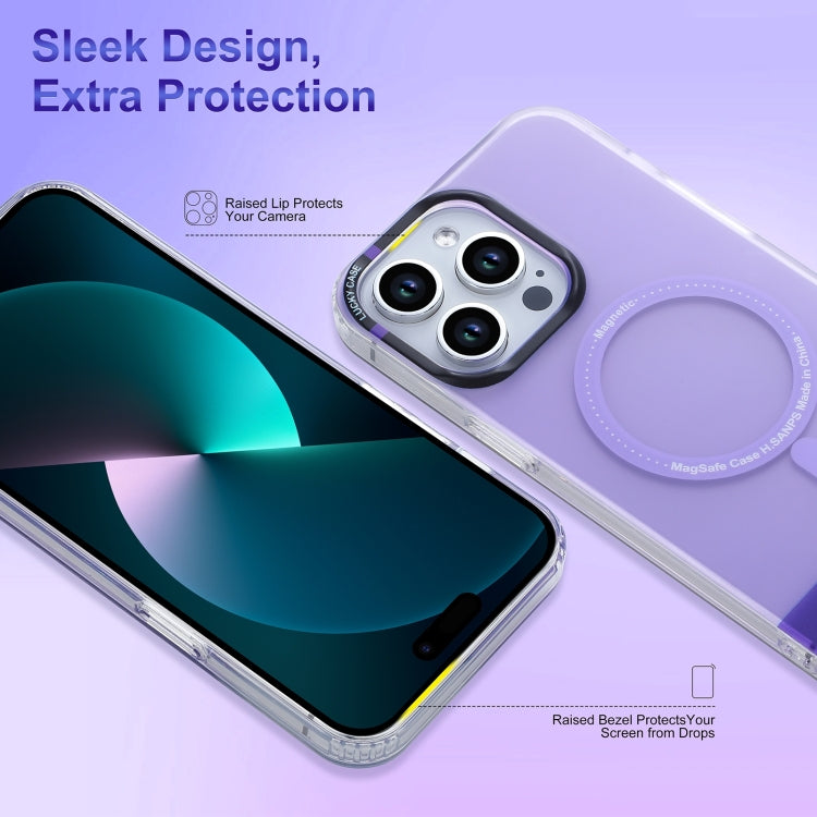 For iPhone 15 Plus PC + TPU IMD MagSafe Magnetic Phone Case(Grey) - iPhone 15 Plus Cases by PMC TechLife | Online Shopping South Africa | PMC TechLife