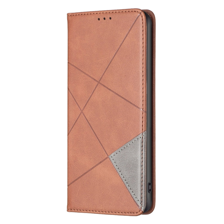 For Xiaomi Redmi Note 13 Pro 5G Rhombus Texture Magnetic Leather Phone Case(Brown) - free shipping - PMC TechLife - Order now!