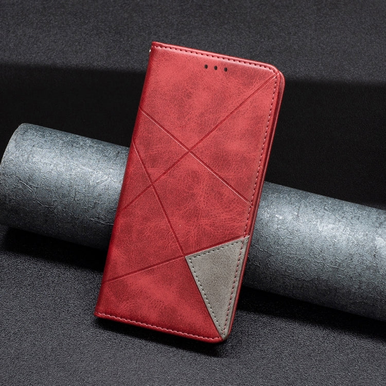 For Xiaomi Poco M6 Pro 4G Rhombus Texture Magnetic Leather Phone Case(Red) - Xiaomi Cases by PMC TechLife | Online Shopping South Africa | PMC TechLife | Buy Now Pay Later Mobicred