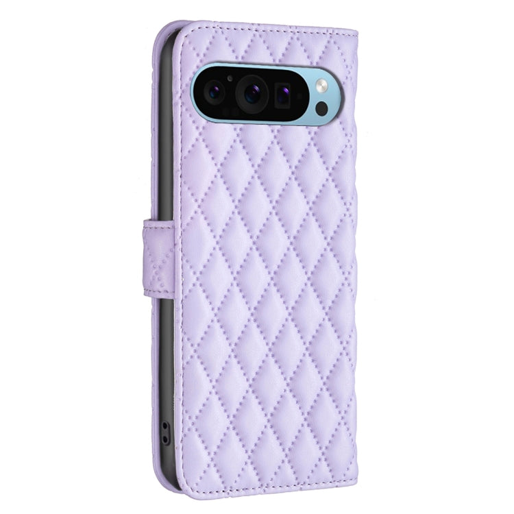 For Google Pixel 9 Diamond Lattice Wallet Leather Flip Phone Case(Purple) - Google Cases by PMC TechLife | Online Shopping South Africa | PMC TechLife | Buy Now Pay Later Mobicred