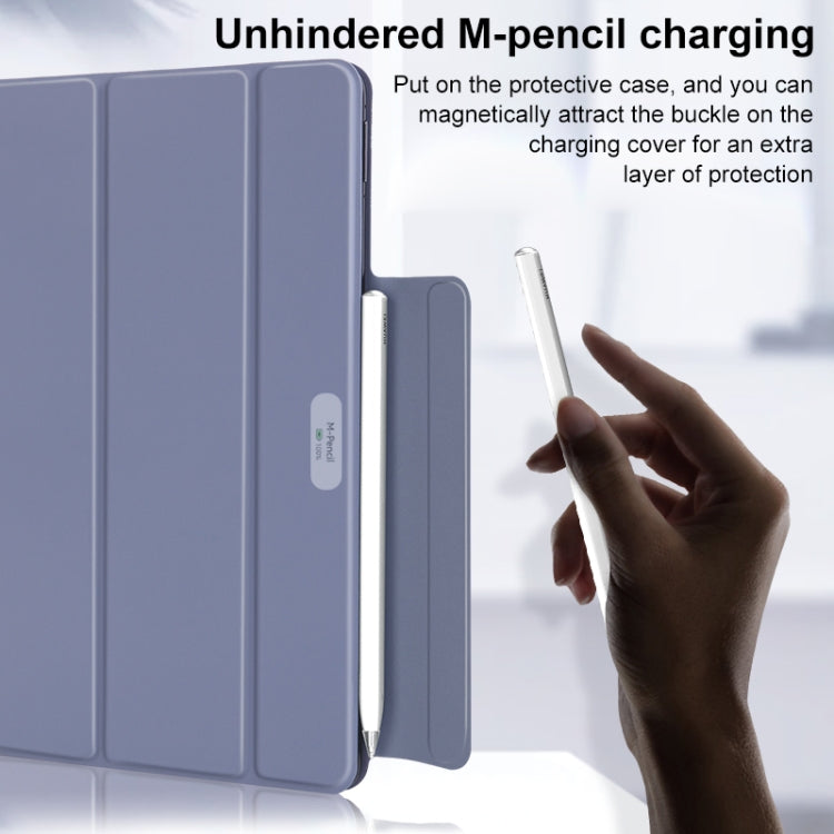 For Huawei Matepad Pro 10.8 3-fold Double-sided Clip Buckle Magnetic Smart Tablet Case(Lavender) - Huawei by PMC TechLife | Online Shopping South Africa | PMC TechLife | Buy Now Pay Later Mobicred