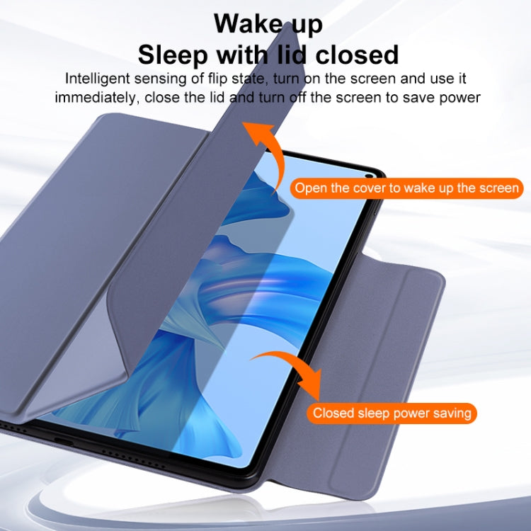 For Huawei Matepad Pro 10.8 3-fold Double-sided Clip Buckle Magnetic Smart Tablet Case(Lavender) - Huawei by PMC TechLife | Online Shopping South Africa | PMC TechLife | Buy Now Pay Later Mobicred