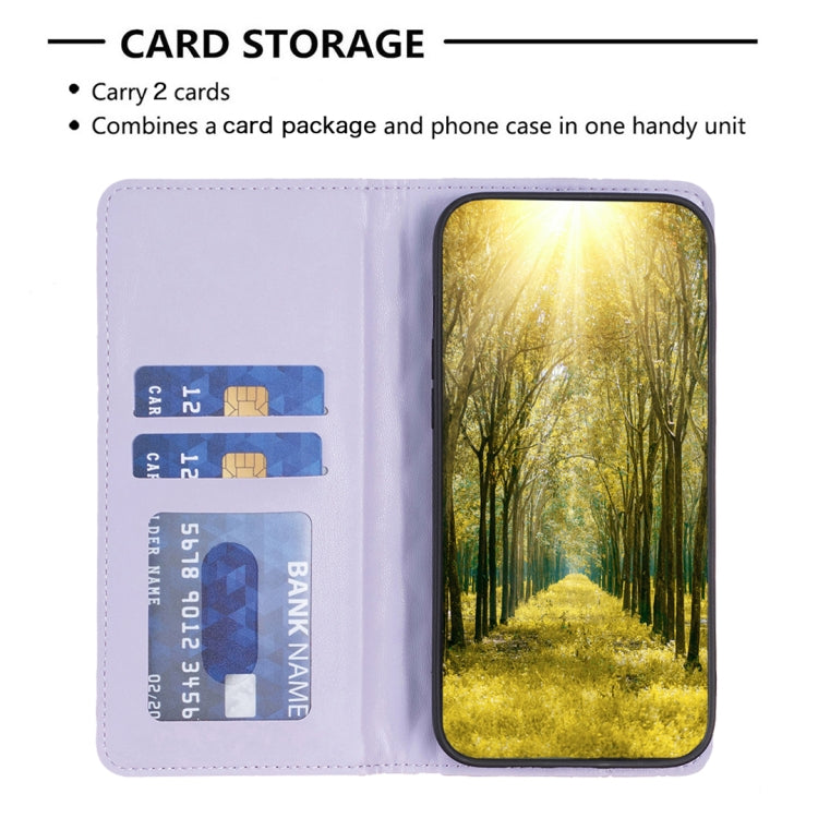 For Xiaomi Redmi K70E Diamond Lattice Magnetic Leather Flip Phone Case(Purple) - K70E Cases by PMC TechLife | Online Shopping South Africa | PMC TechLife