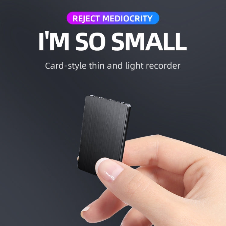 JNN M2 Ultra-thin HD Noise Reduction Intelligent Control Voice Voice Recorder, Capacity:16GB(Black) - free shipping - PMC Jewellery - Order now!