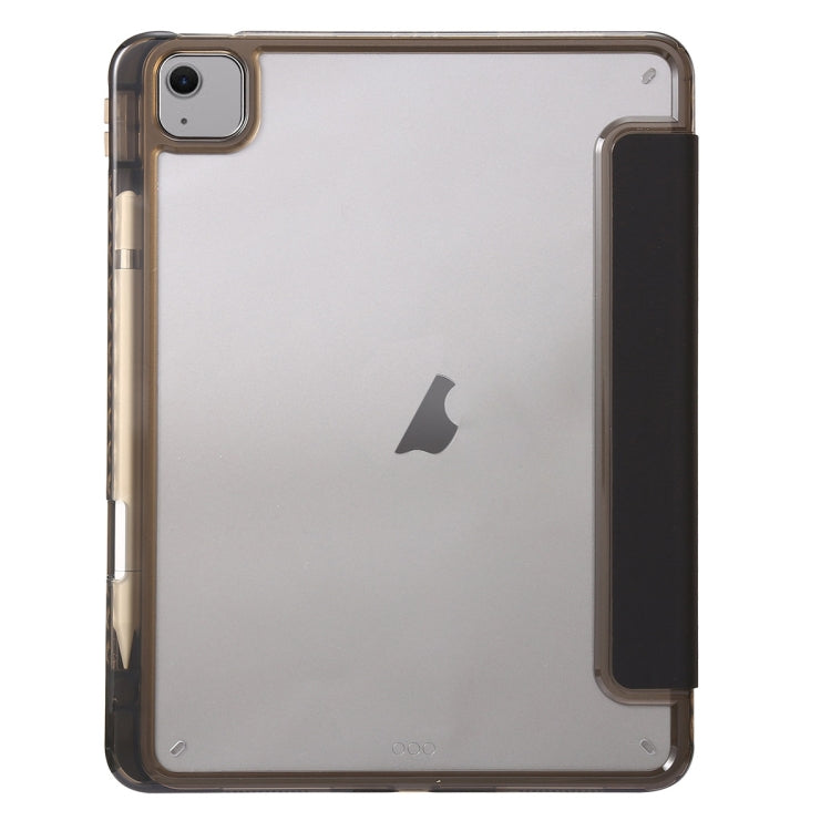 For iPad Air 13 2025 / 2024 Clear Acrylic 3-Fold Leather Tablet Case(Black) - iPad Air 13 2025 / 2024 Cases by PMC TechLife | Online Shopping South Africa | PMC TechLife | Buy Now Pay Later Mobicred