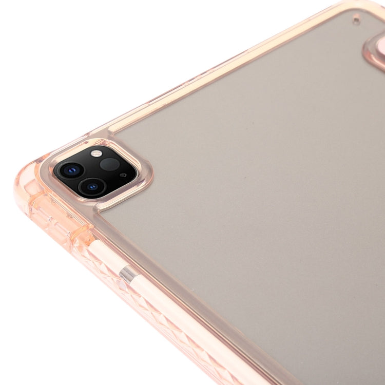 For iPad Pro 13 2024 Clear Acrylic 3-Fold Leather Tablet Case(Pink) - iPad Pro 13 2024 Cases by PMC TechLife | Online Shopping South Africa | PMC TechLife | Buy Now Pay Later Mobicred