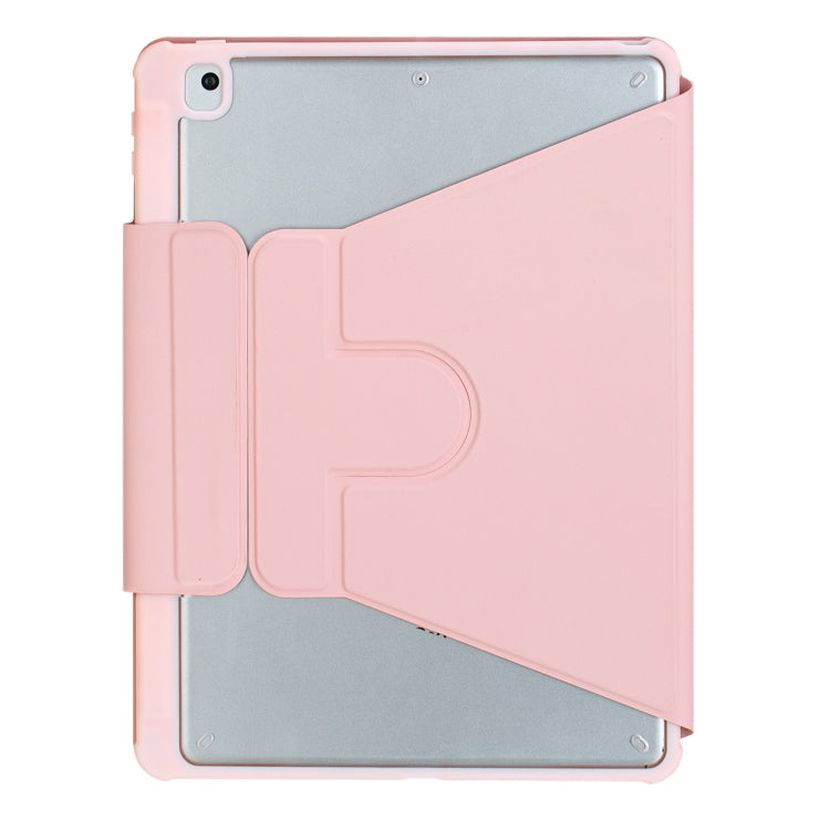For iPad 10th Gen 10.9 2022 F10BS 360 Rotation Acrylic Transparent Bluetooth Keyboard Leather Case With Backlight(Pink) - Universal by PMC TechLife | Online Shopping South Africa | PMC TechLife