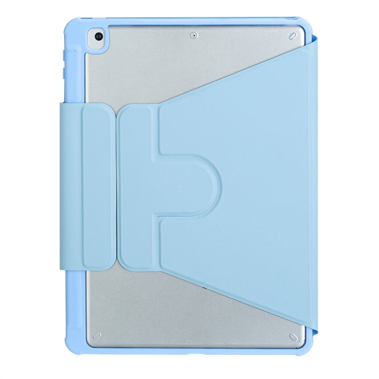 For iPad 10th Gen 10.9 2022 F10BS 360 Rotation Acrylic Transparent Bluetooth Keyboard Leather Case With Backlight(Blue) - Universal by PMC TechLife | Online Shopping South Africa | PMC TechLife