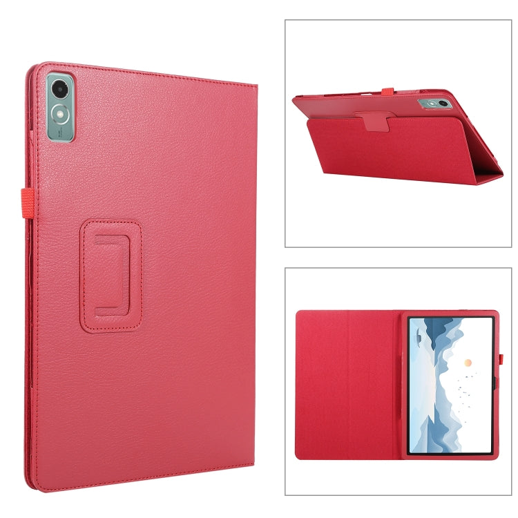 For Lenovo Xiaoxin Pad 11 2024 / M11 Litchi Texture Leather Tablet Case(Red) - Lenovo by PMC Jewellery | Online Shopping South Africa | PMC Jewellery | Buy Now Pay Later Mobicred