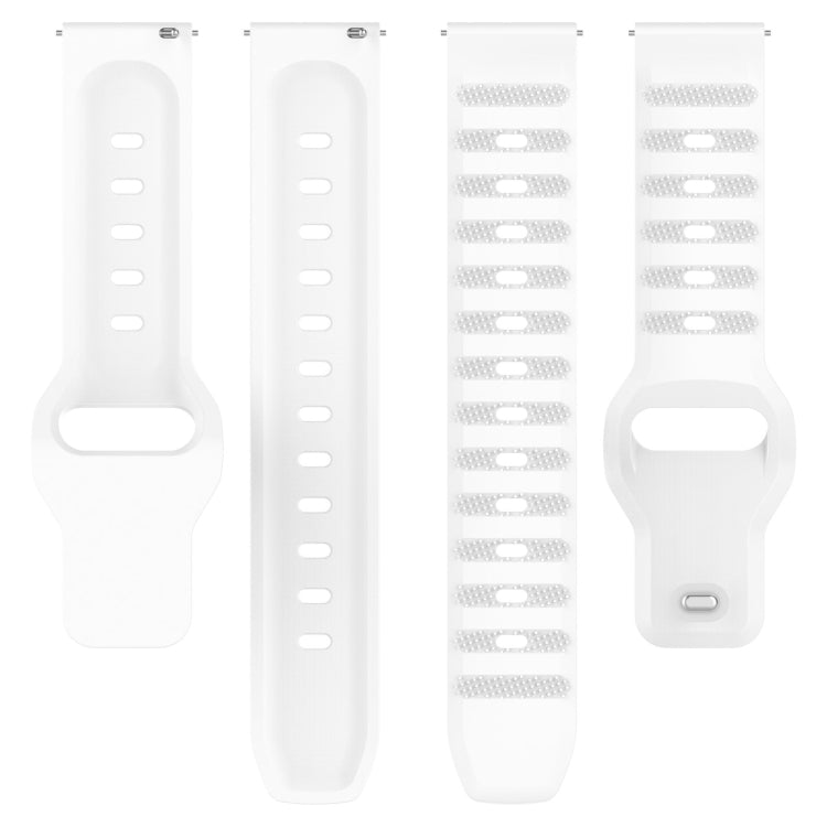 22mm Universal Dots Pattern Silicone Replacement Watch Band(White) - 22mm Bands by PMc TechLife | Online Shopping South Africa | PMc TechLife | Buy Now Pay Later Mobicred