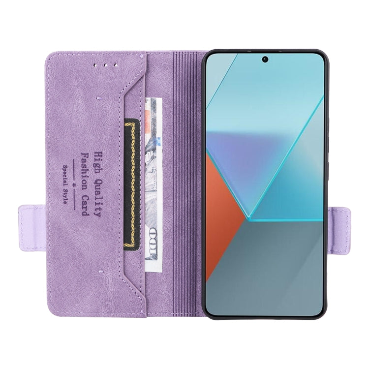 For Xiaomi Redmi Note 13 Pro 5G Magnetic Clasp Leather Phone Case(Purple) - Note 13 Pro Cases by PMC TechLife | Online Shopping South Africa | PMC TechLife | Buy Now Pay Later Mobicred