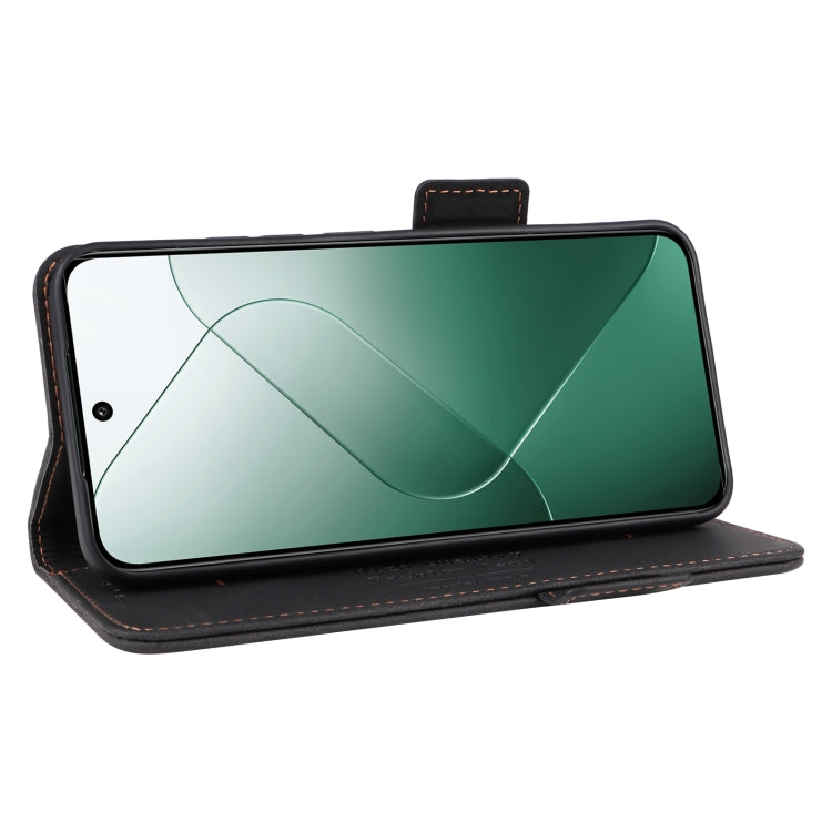 For Xiaomi 14 Magnetic Clasp Leather Phone Case(Black) - 14 Cases by PMC TechLife | Online Shopping South Africa | PMC TechLife | Buy Now Pay Later Mobicred