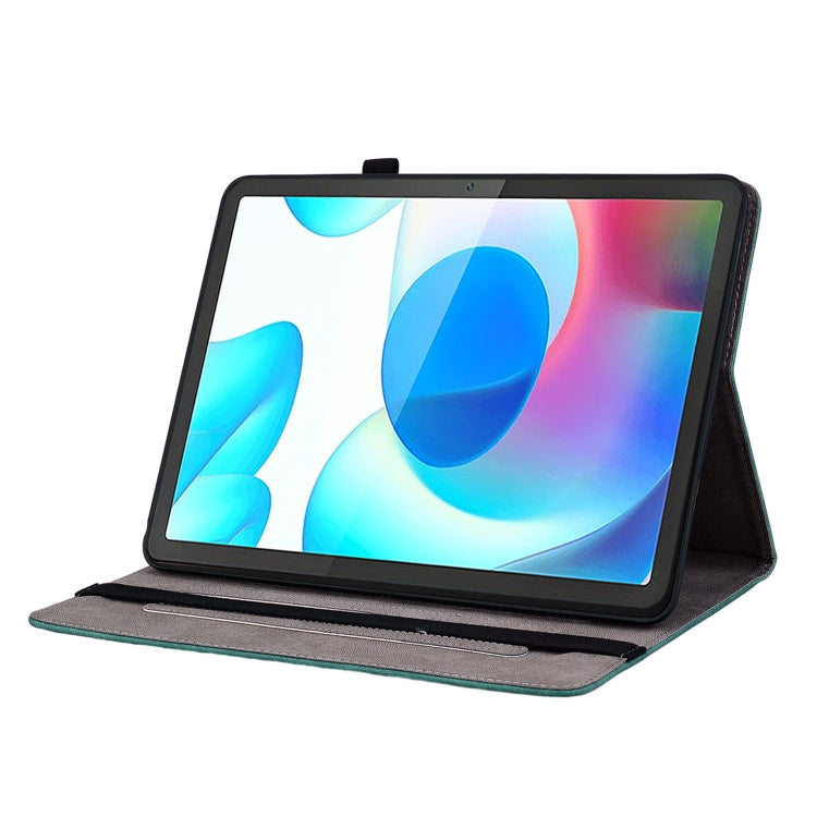For Realme Pad 10.4 / Pad 5G 10.4 Butterfly Rose Embossed Leather Tablet Case(Green) - Realme by PMC TechLife | Online Shopping South Africa | PMC TechLife | Buy Now Pay Later Mobicred