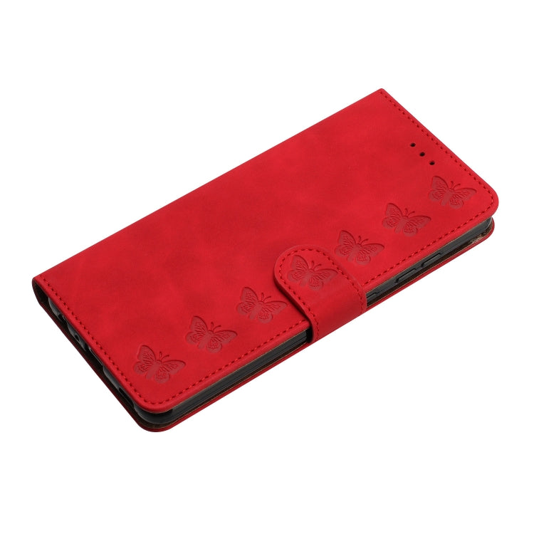 For iPhone 16 Pro Seven Butterflies Embossed Leather Phone Case(Red) - iPhone 16 Pro Cases by PMC TechLife | Online Shopping South Africa | PMC TechLife | Buy Now Pay Later Mobicred