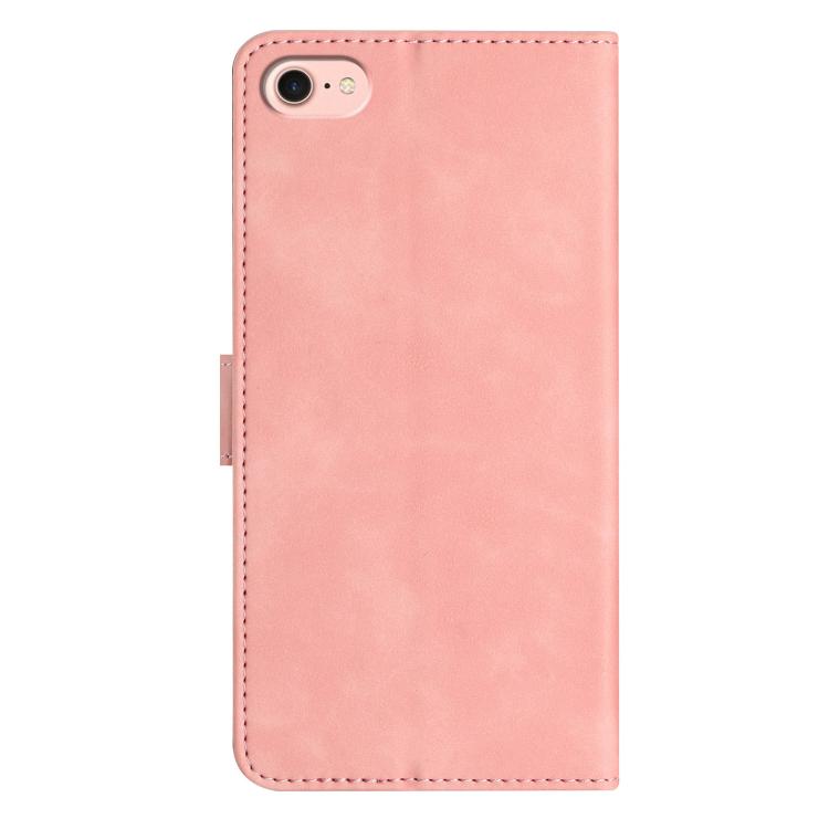 For iPhone 16e Seven Butterflies Embossed Leather Phone Case(Pink) - iPhone 16e Cases by PMC TechLife | Online Shopping South Africa | PMC TechLife | Buy Now Pay Later Mobicred