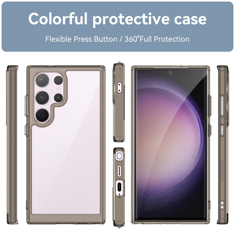For Samsung Galaxy S24 Ultra 5G Colorful Series Acrylic + TPU Phone Case(Transparent Grey) - Galaxy S24 Ultra 5G Cases by PMC TechLife | Online Shopping South Africa | PMC TechLife