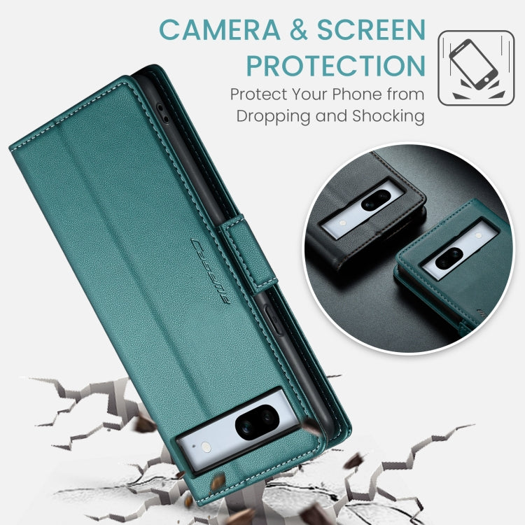 For Google Pixel 7a CaseMe 023 Butterfly Buckle Litchi Texture RFID Anti-theft Leather Phone Case(Pearly Blue) - free shipping - PMC Jewellery - Order now!