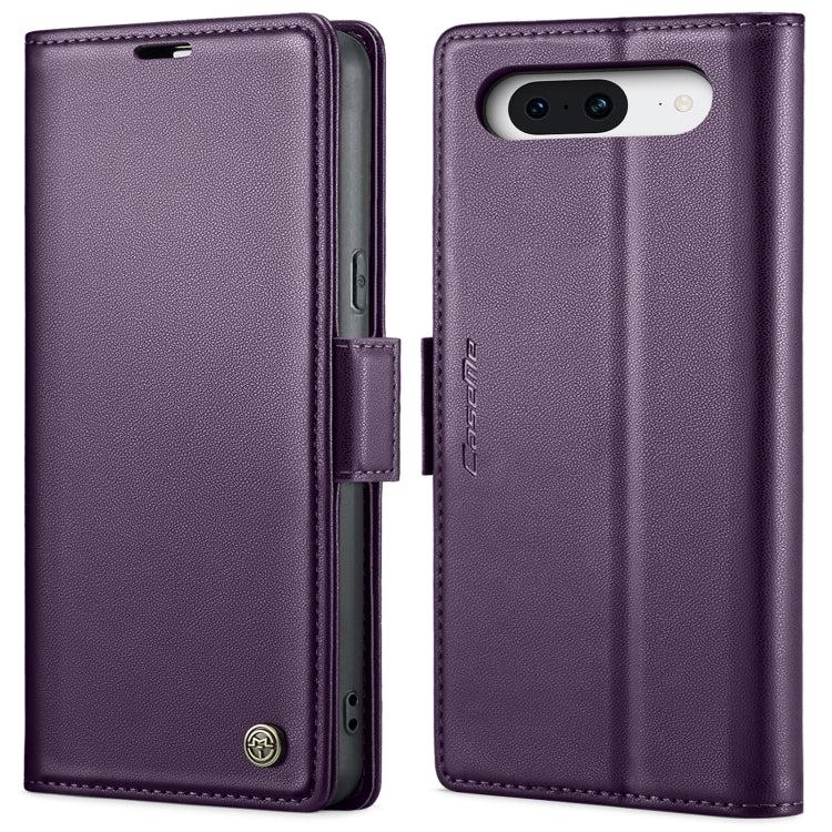 For Google Pixel 8 CaseMe 023 Butterfly Buckle Litchi Texture RFID Anti-theft Leather Phone Case(Pearly Purple) - free shipping - PMC Jewellery - Order now!