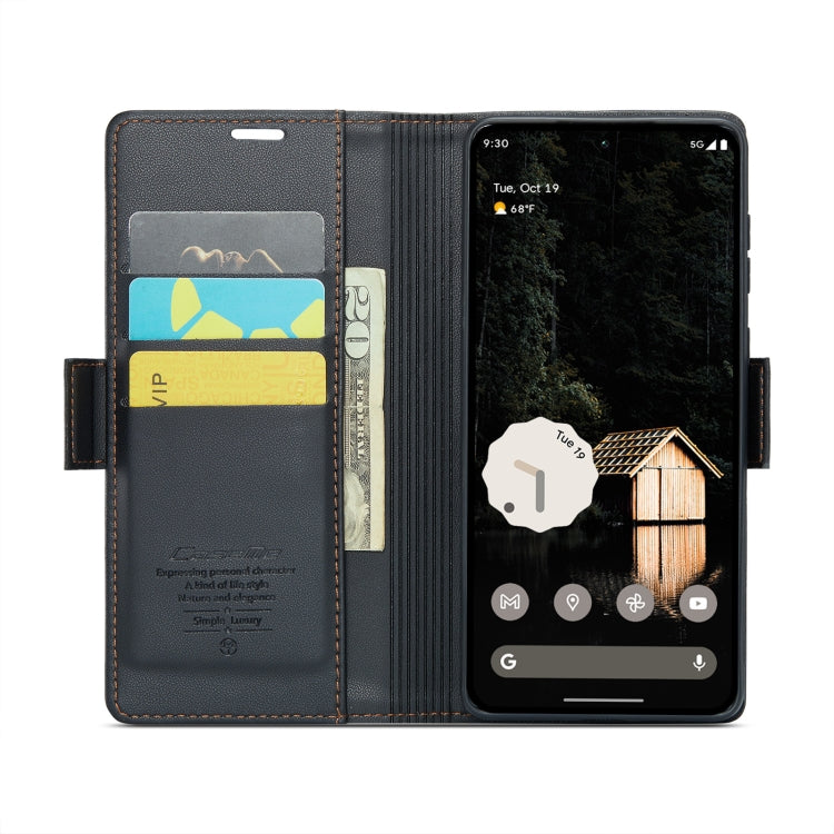 For Google Pixel 9 Pro XL CaseMe 023 Butterfly Buckle Litchi Texture RFID Anti-theft Leather Phone Case(Black) - Google Cases by CaseMe | Online Shopping South Africa | PMC TechLife | Buy Now Pay Later Mobicred