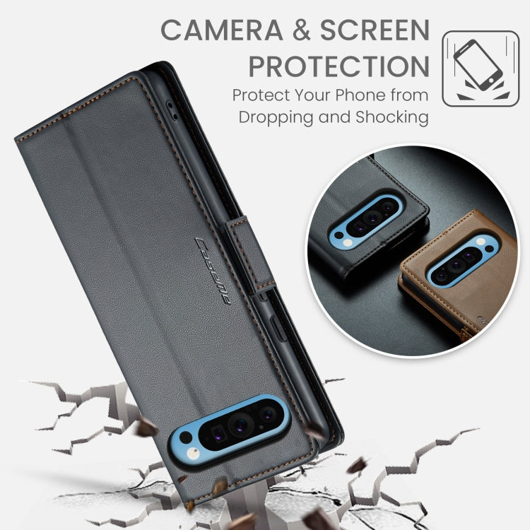 For Google Pixel 9 Pro XL CaseMe 023 Butterfly Buckle Litchi Texture RFID Anti-theft Leather Phone Case(Black) - Google Cases by CaseMe | Online Shopping South Africa | PMC TechLife | Buy Now Pay Later Mobicred