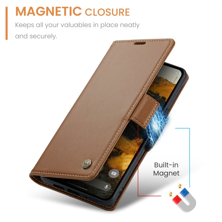 For Google Pixel 9 Pro XL CaseMe 023 Butterfly Buckle Litchi Texture RFID Anti-theft Leather Phone Case(Brown) - Google Cases by CaseMe | Online Shopping South Africa | PMC TechLife | Buy Now Pay Later Mobicred