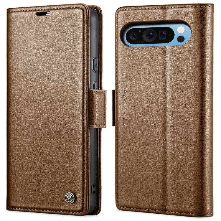 For Google Pixel 9 Pro XL CaseMe 023 Butterfly Buckle Litchi Texture RFID Anti-theft Leather Phone Case(Brown) - Google Cases by CaseMe | Online Shopping South Africa | PMC TechLife | Buy Now Pay Later Mobicred