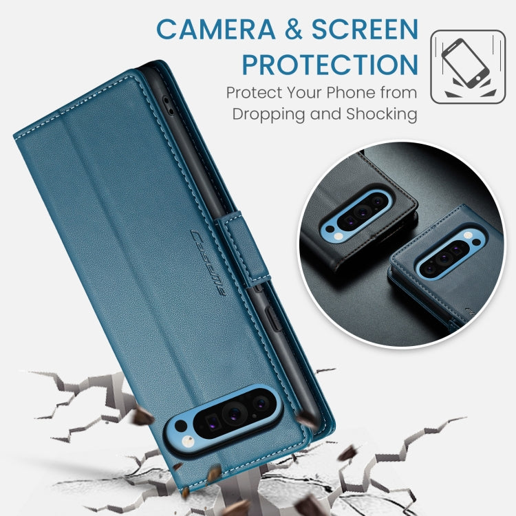 For Google Pixel 9 Pro XL CaseMe 023 Butterfly Buckle Litchi Texture RFID Anti-theft Leather Phone Case(Blue) - Google Cases by CaseMe | Online Shopping South Africa | PMC TechLife | Buy Now Pay Later Mobicred