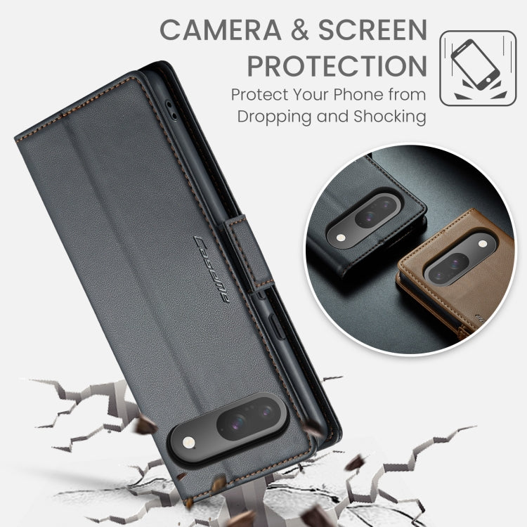 For Google Pixel 9 / 9 Pro CaseMe 023 Butterfly Buckle Litchi Texture RFID Anti-theft Leather Phone Case(Black) - Google Cases by CaseMe | Online Shopping South Africa | PMC TechLife | Buy Now Pay Later Mobicred