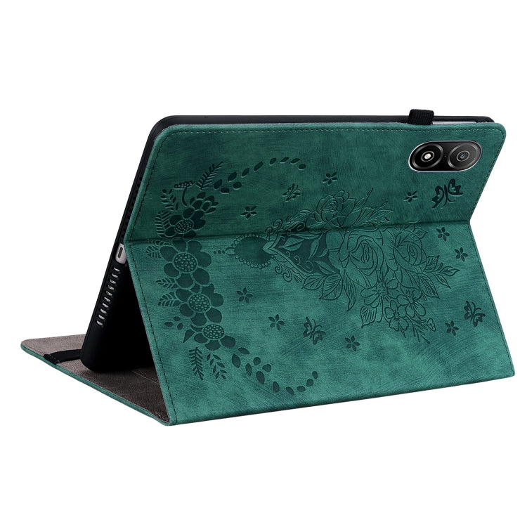 For Honor Pad V8 Pro Butterfly Rose Embossed Leather Tablet Case(Green) - Honor Cases by PMC TechLife | Online Shopping South Africa | PMC TechLife | Buy Now Pay Later Mobicred