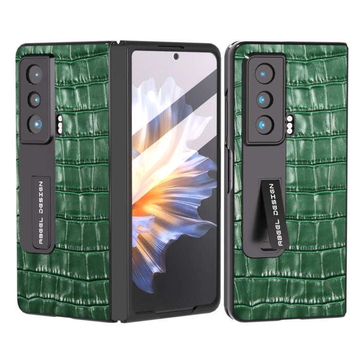 For Honor Magic Vs Integrated Crocodile Texture Genuine Leather Phone Case(Green) - Honor Cases by PMC TechLife | Online Shopping South Africa | PMC TechLife | Buy Now Pay Later Mobicred