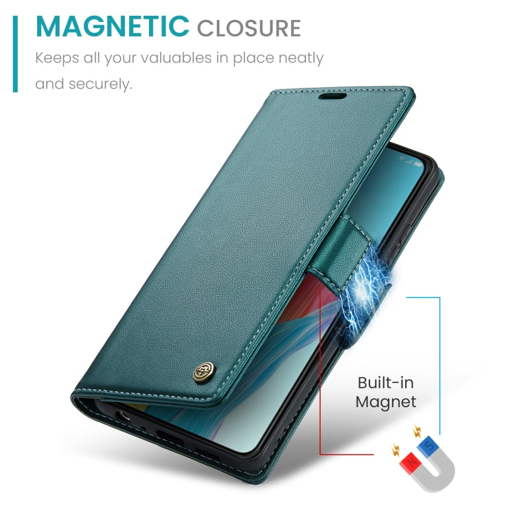 For OPPO A78 4G CaseMe 023 Butterfly Buckle Litchi Texture RFID Anti-theft Leather Phone Case(Pearly Blue) - OPPO Cases by CaseMe | Online Shopping South Africa | PMC Jewellery | Buy Now Pay Later Mobicred