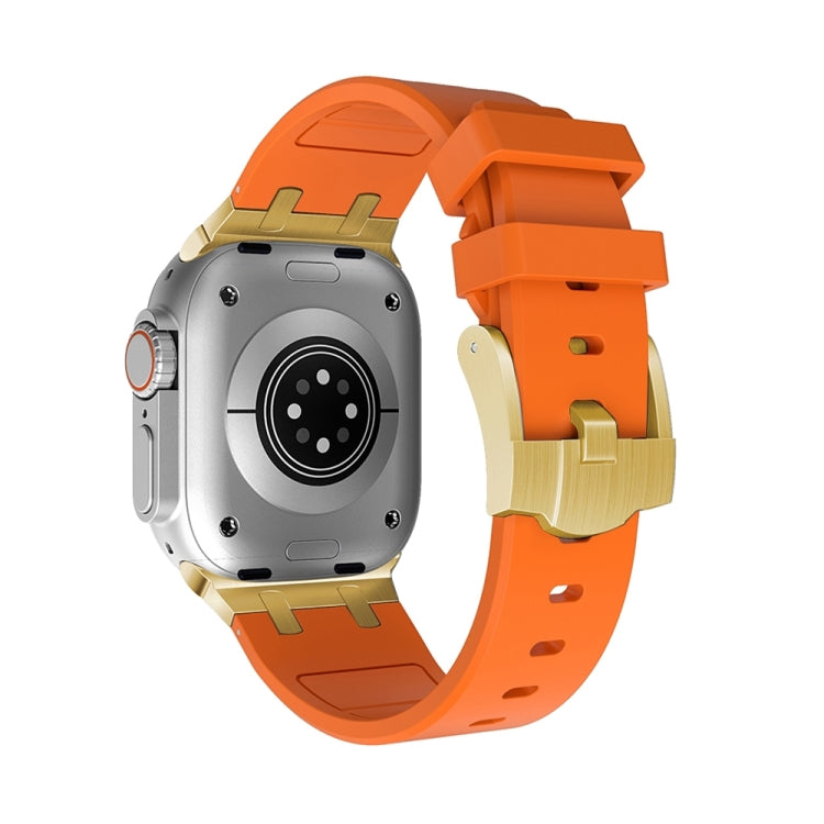 AP Silicone Watch Band For Apple Watch SE 2023 40mm(Gold Orange) - Watch Bands by PMC TechLife | Online Shopping South Africa | PMC TechLife
