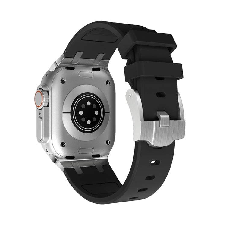 AP Silicone Watch Band For Apple Watch Series 10 42mm(Silver Black) - free shipping - PMC TechLife - Order now!