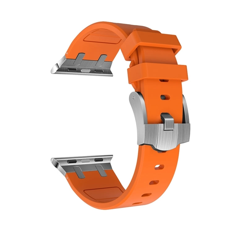 AP Silicone Watch Band For Apple Watch Series 10 42mm(Silver Orange) - free shipping - PMC TechLife - Order now!