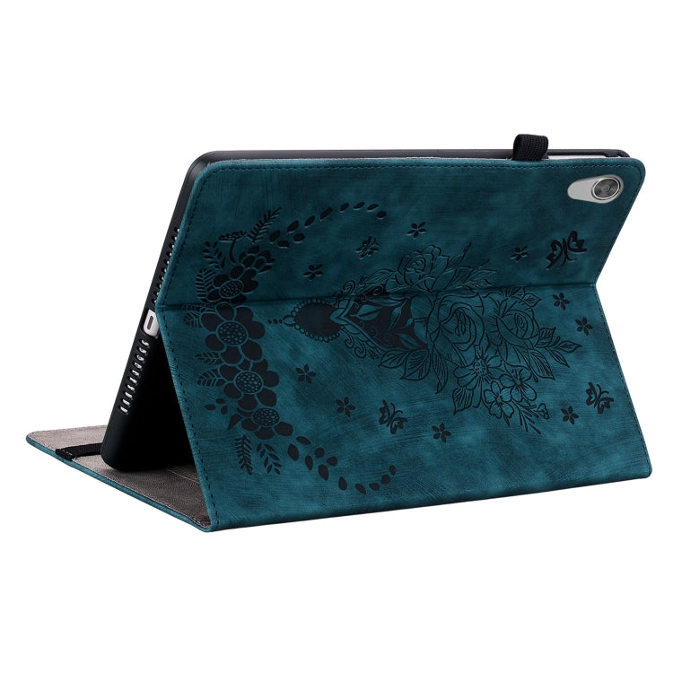 For Lenovo Tab M10 HD 2nd Gen TB-X306X Butterfly Rose Embossed Leather Tablet Case(Dark Blue) - Lenovo by PMC TechLife | Online Shopping South Africa | PMC TechLife | Buy Now Pay Later Mobicred