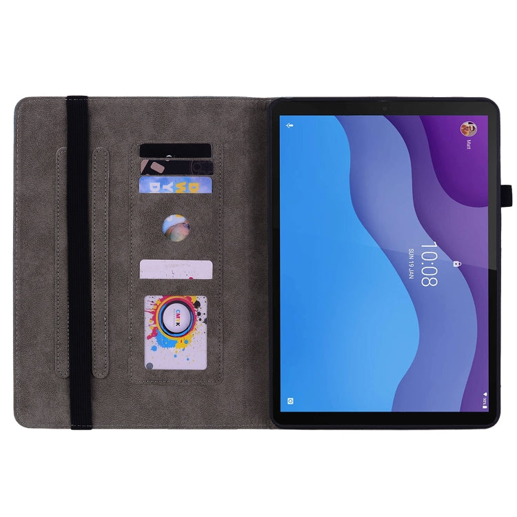 For Lenovo Tab M10 HD 2nd Gen TB-X306X Butterfly Rose Embossed Leather Tablet Case(Dark Blue) - Lenovo by PMC TechLife | Online Shopping South Africa | PMC TechLife | Buy Now Pay Later Mobicred